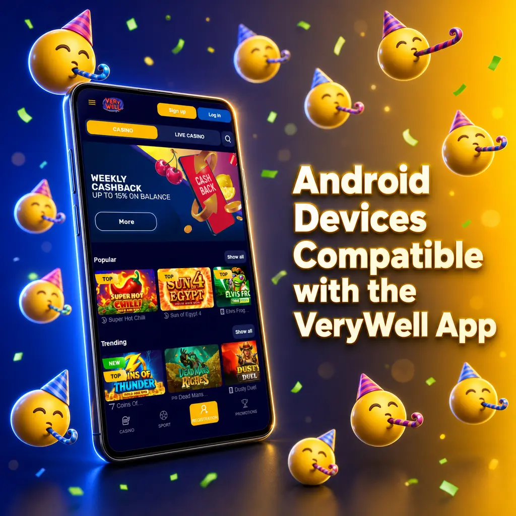Android phones compatible with the VeryWell app, including Samsung Galaxy S24, Google Pixel 8, and OnePlus 12