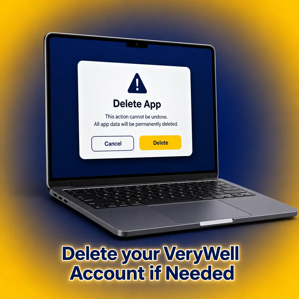Steps to delete a VeryWell account: contact support, verify identity, withdraw balance, and confirm permanent closure.