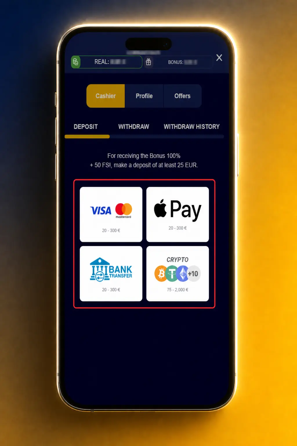 Deposit instructions screenshot for VeryWell app showing UK payment options and balance top-up steps.