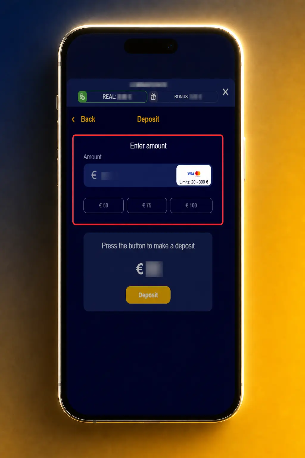 Step-by-step deposit guide screenshot for VeryWell app showing wallet, payment options, and confirmation for UK users.