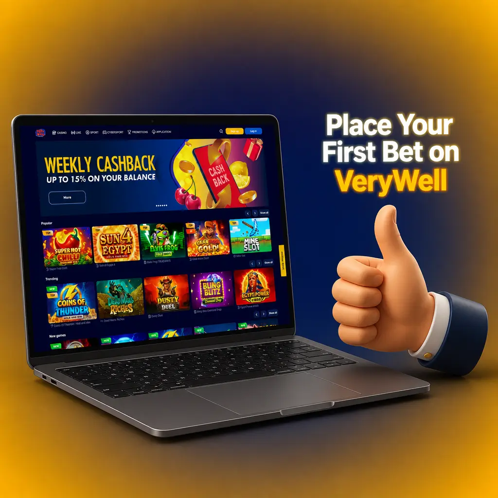 Step-by-step guide to placing your first bet on VeryWell after signing up and funding your account