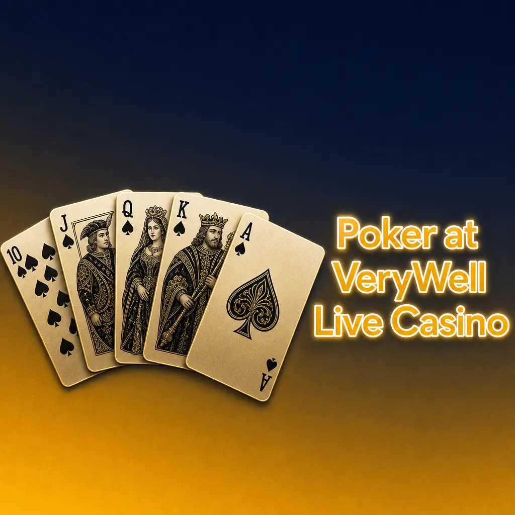 Live poker games at VeryWell Casino, including Casino Hold'em, Caribbean Stud, and Ultimate Texas Hold'em variants.