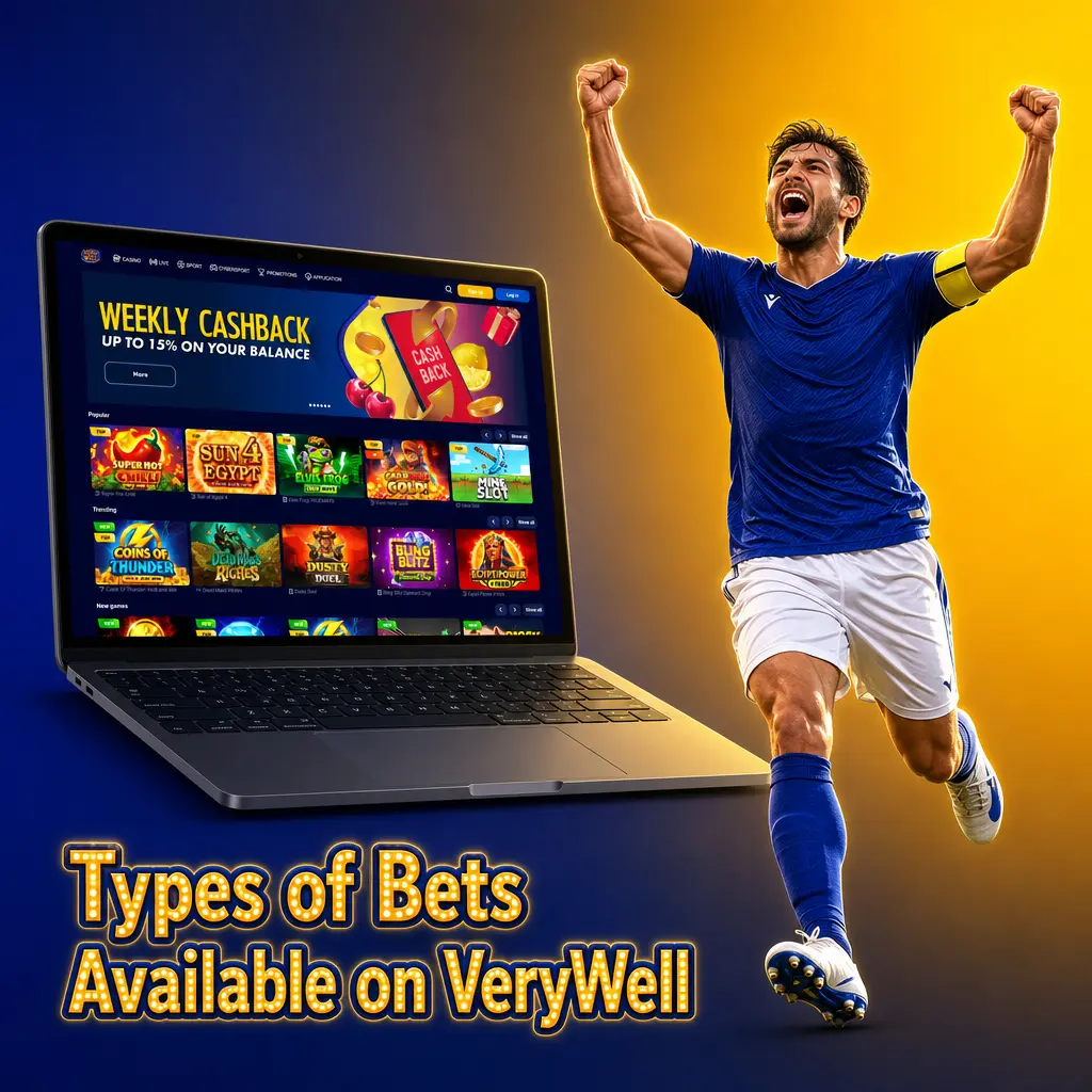 Types of bets on VeryWell: Single, System (Yankee, Trixie) and Express/Accumulator bets for football, cricket, tennis and more.