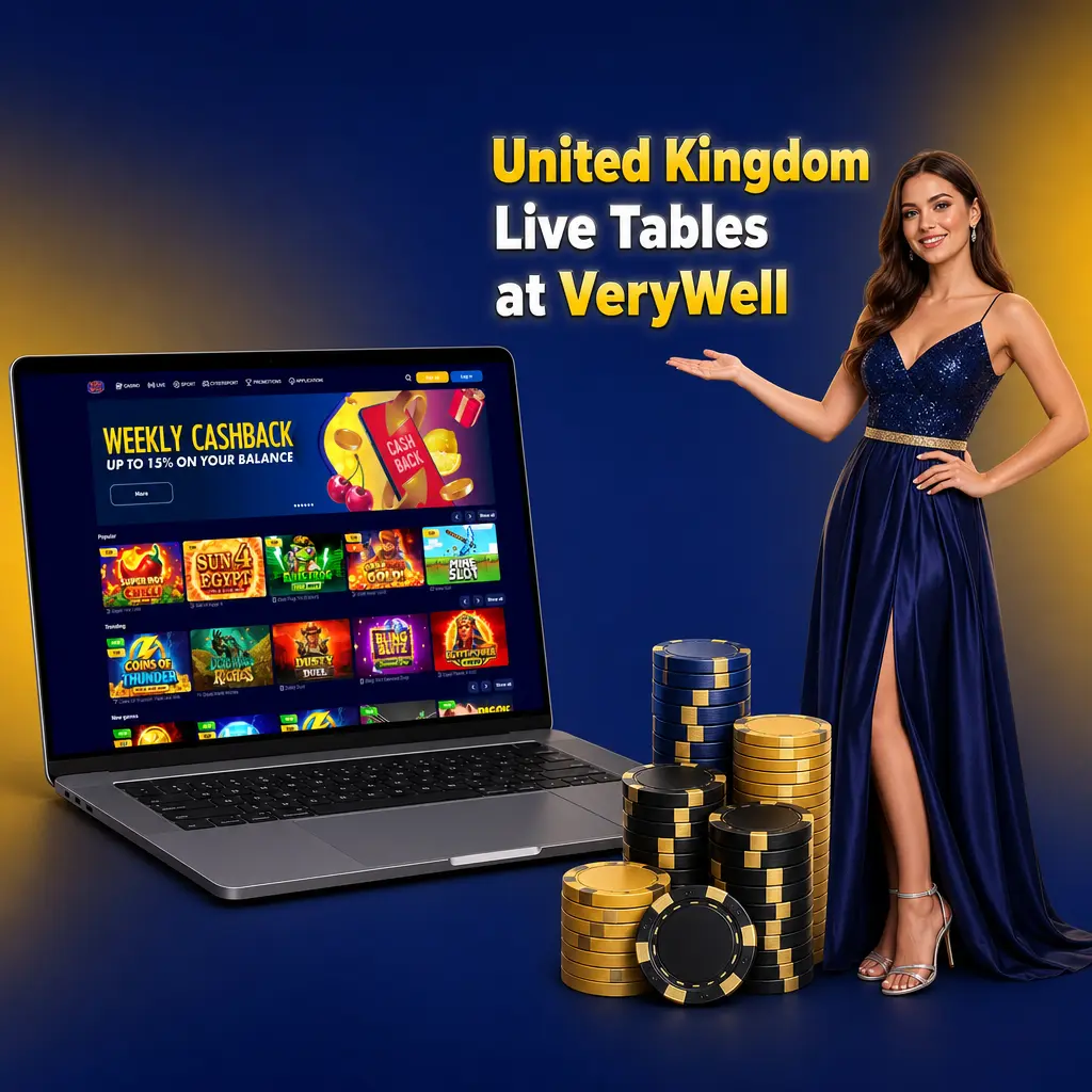 UK-themed live dealer tables at VeryWell, featuring English-speaking hosts and games like Deal or No Deal Live and Football Studio.