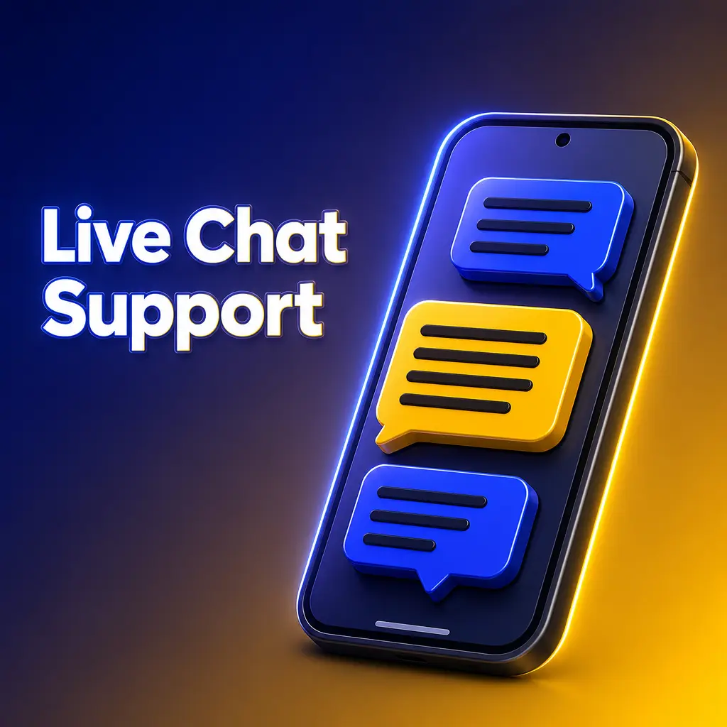 VeryWell live chat icon on website, offering 24/7 instant support for account and payment questions.