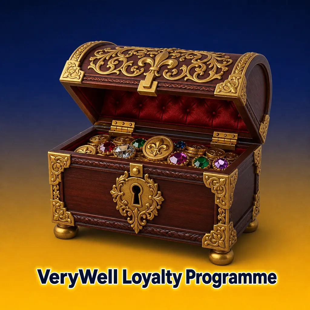 VeryWell Club loyalty programme tiers from Bronze to Diamond showing points, cashback rates, and VIP rewards benefits