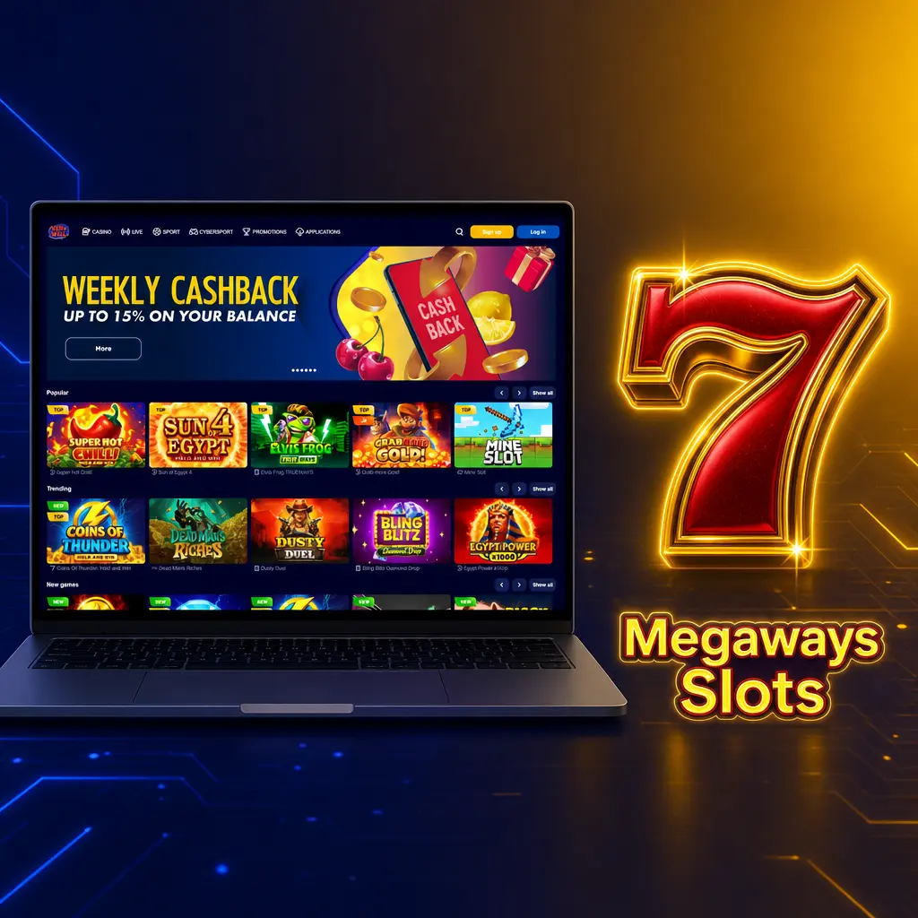 Megaways slots with dynamic reels offering up to 117,649 ways to win, cascading wins and multipliers up to 20,000x stake