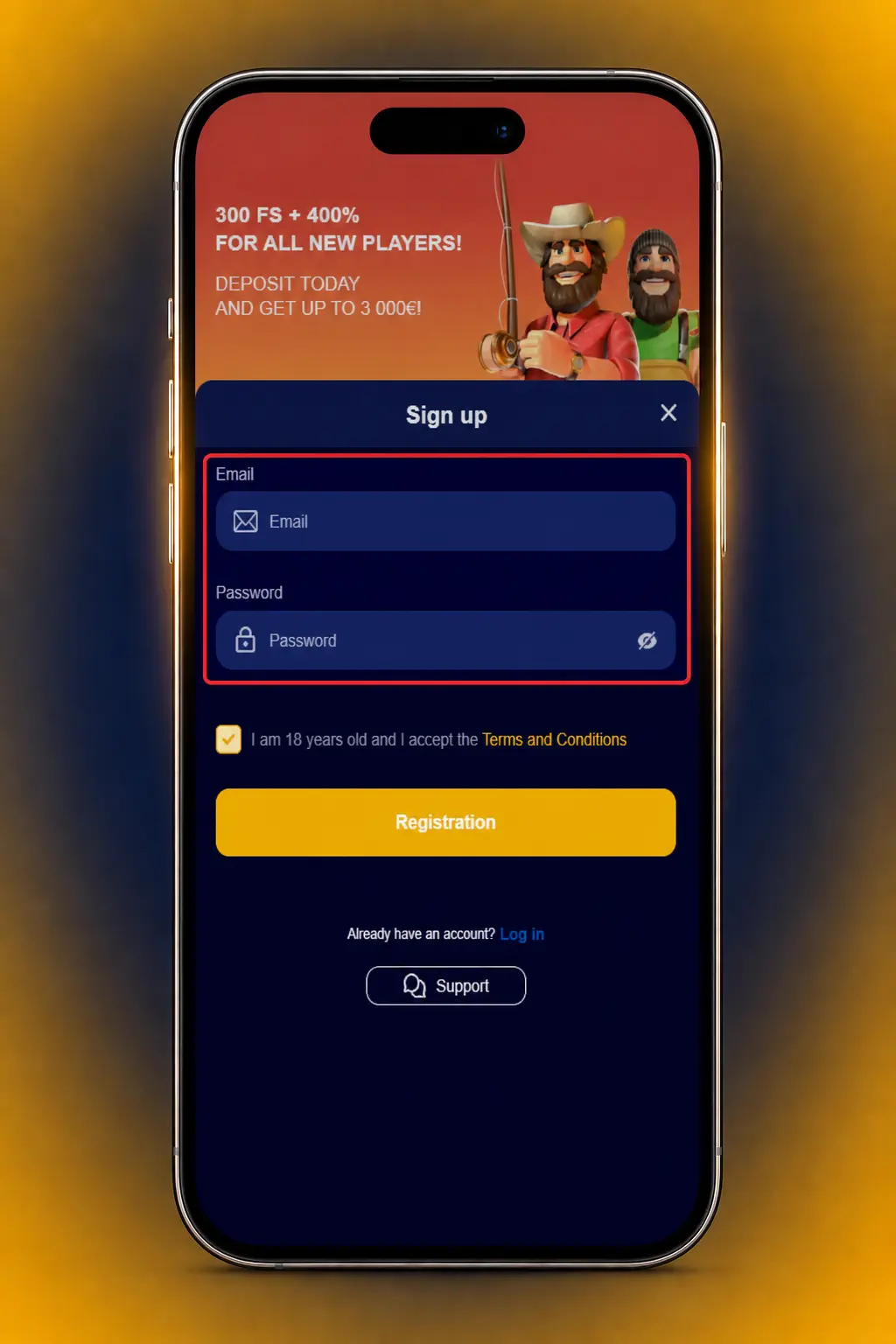 Step-by-step VeryWell registration form showing sign up options via email, mobile, or social account.