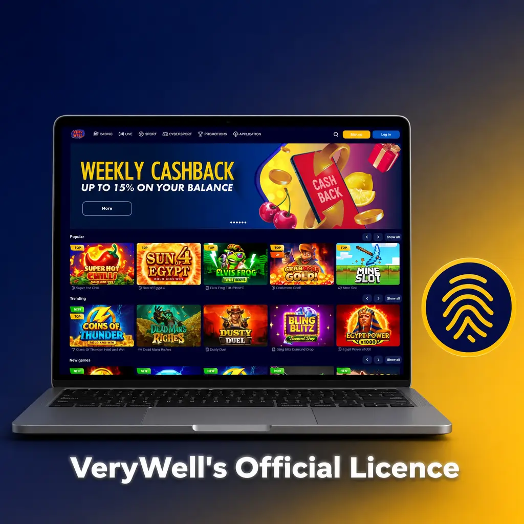 VeryWell official licence certificate from Curaçao Gaming Authority, number 8048/JAZ2024-089, issued March 2024